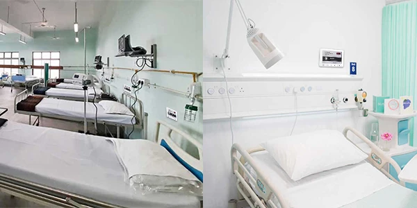 etiqueta electrónica del estante en el hospital