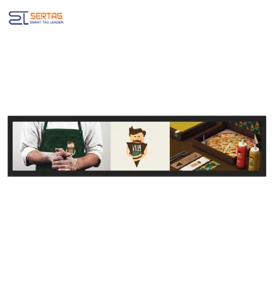 Pantalla lcd para estanterías de señalización digital minorista de 28 pulgadas