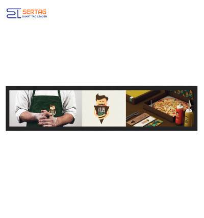 28inch Digital Signage Stretched LCD Bar Display Shelf Edge LCD Display for Supermarket Advertising