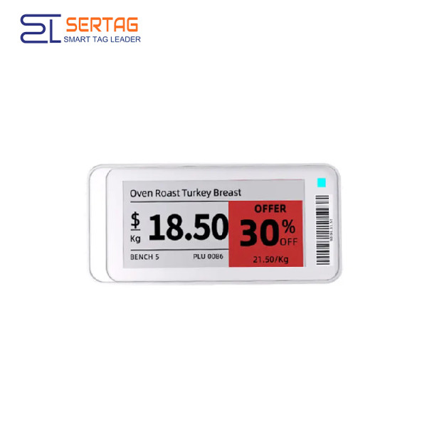 Solución de etiquetado electrónico al por menor inalámbrica BLE 2,4G con etiqueta de precio electrónica de 2,13 pulgadas