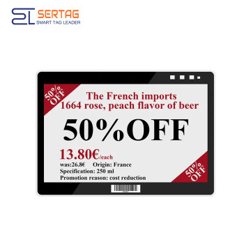 BLE 7.5inch Electronic Price Tag Display, Support Digital Price Tag Template Design