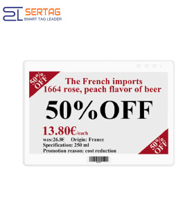 BLE 7.5inch Electronic Price Tag Display, Support Digital Price Tag Template Design