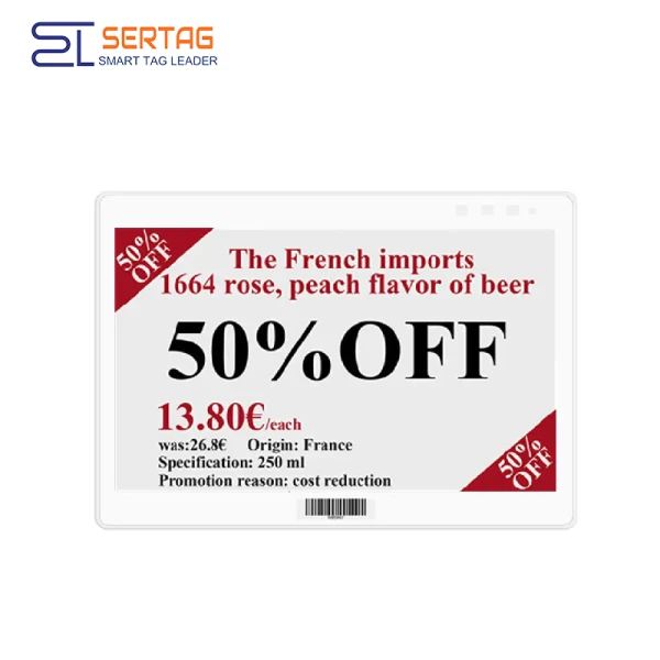 7.5inch Electronic Shelf Labeling E-ink Door Signage for Meeting Room, Hospital, Supermarket