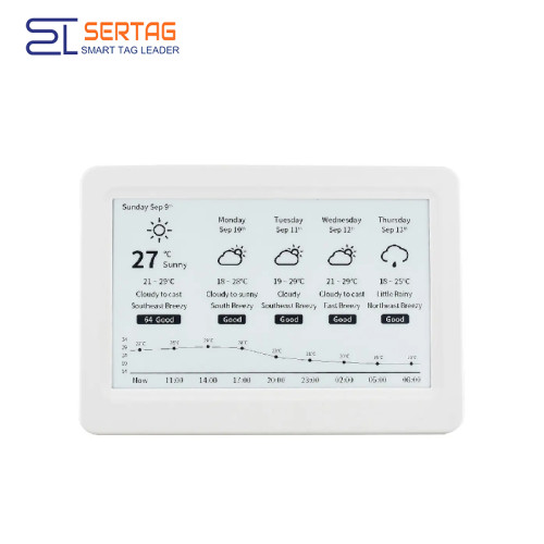 Etiqueta de estantería electrónica Sertag NFC de 7,5 pulgadas sin aplicaciones móviles de batería