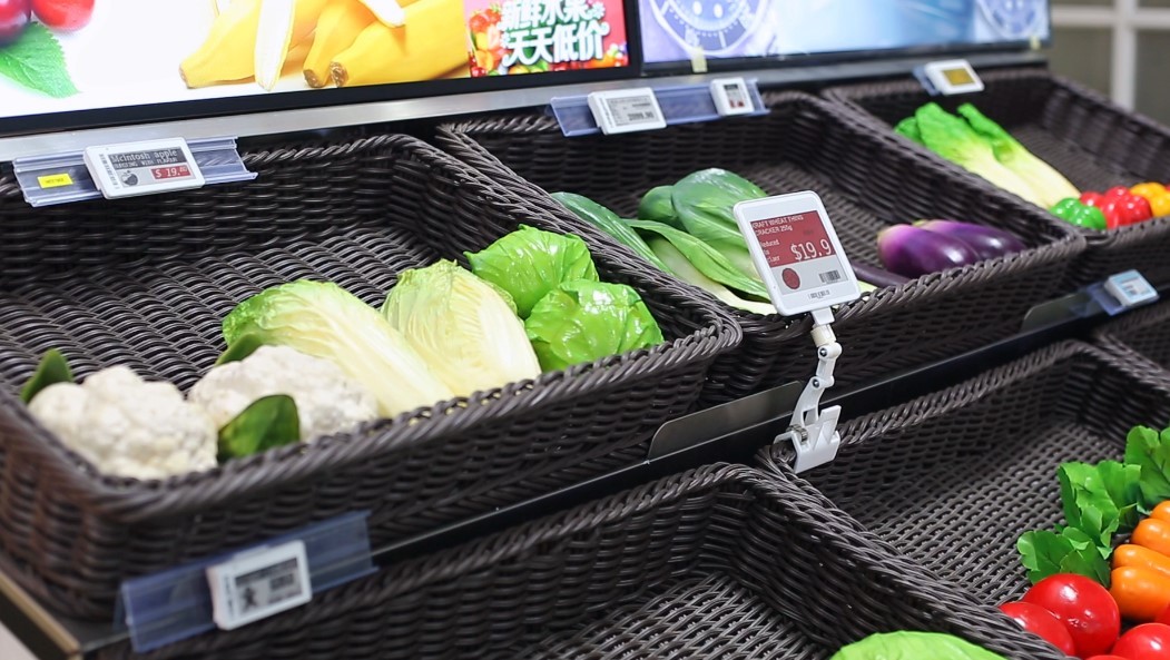 etiquetas de precios digitales tiendas de comestibles