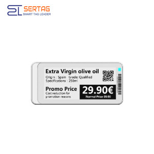 Etiqueta de precio digital inalámbrica de 2,9 pulgadas, sin estación base Bluetooth ESL