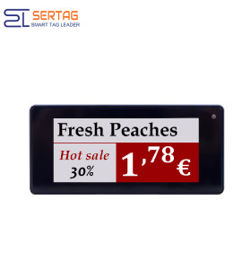 Sertag etiquetas de precios electrónicas de 2,9 pulgadas 2.4G Digital, batería de larga duración