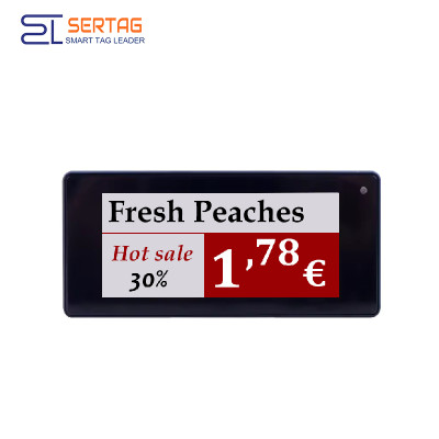 Sertag etiquetas de precios electrónicas de 2,9 pulgadas 2.4G Digital, batería de larga duración
