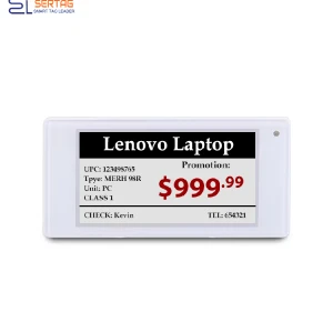 2.4G Sertag Retail Electronic Shelf Labels 2.66 inch Low Power Epaper Digital Price Labels
