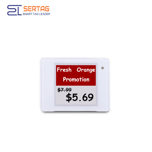 Sertag etiqueta de tinta electrónica de 1,54 pulgadas, venta al por menor, etiquetas ESL inalámbricas 2,4G, supermercado