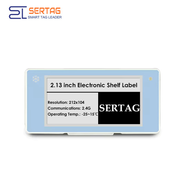 2.13inch Low Temperature Electronic Price Labeling 2.4G Digital Smart Labels in Cold Environment
