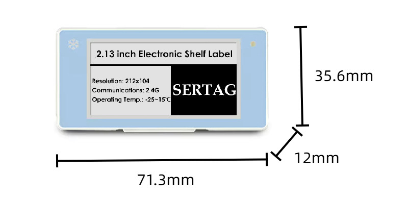 Sistema de etiquetas de precios digitales en frío de 2,13 pulgadas