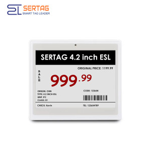 Etiquetas ESL de 4,2 pulgadas 2,4G Etiquetas electrónicas para estantes con tinta electrónica Fabricantes