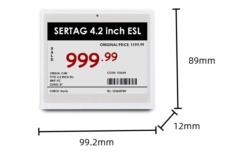 4.2inch Electronic Shelf Labels 2.4G 