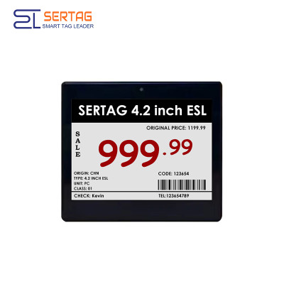 Sertag 4.2inch Digital Price Tags E-ink Screen Low Power Label for Retail