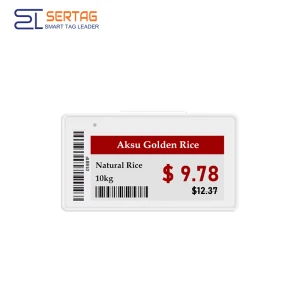 433MHz Warehouse Electronic Shelf Edge Labels 2.13inch Low Power Electronic Price Labeling Solution