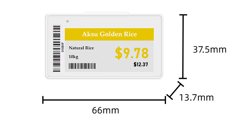 2.13inch Low Power ESL Electronic Shelf Price Tag