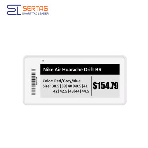 433MHz etiqueta de precio de papel electrónico de 2,9 pulgadas para supermercados