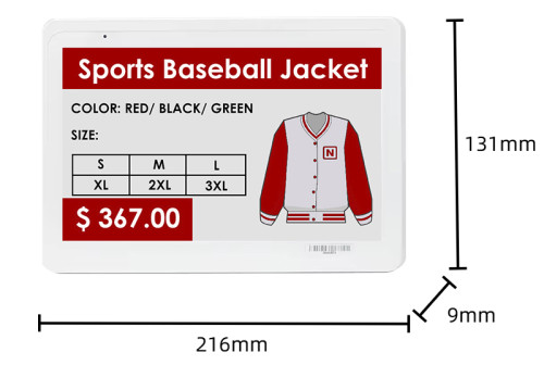 433MHz 7.5 inch Wireless E ink Labels Tricolors Digital Price Tags for Healthcare