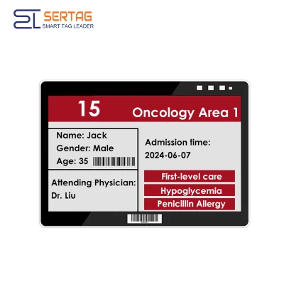 Wi-Fi 7.5inch E-ink Bedside Card Healthcare Solution Electronic Shelf Label for Hospital