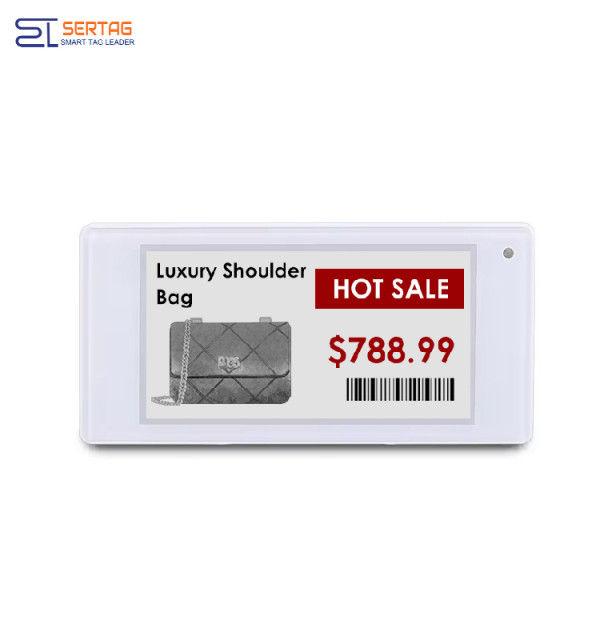 2.4G Sertag Retail Electronic Shelf Labels 2.66 inch Low Power Epaper Digital Price Labels