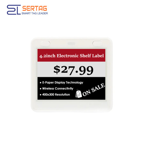 4.2inch E-ink Tags for Smart Factory, Wi-Fi Digital Signage for Meeting Room