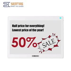 Sertag Electronic Shelf Labels Wifi Transmission 10.2inch Tricolors Digital Meeting Room Signs