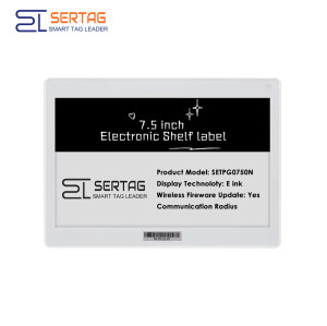 Etiquetas de precio electrónicas de 7,5 pulgadas con pantalla de tinta electrónica inalámbrica de 2,4 G
