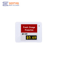2.4G Etiqueta electrónica inalámbrica para estantes de 1,54 pulgadas y 4 colores para venta minorista