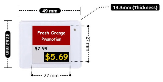 1.54 inch digital price tag