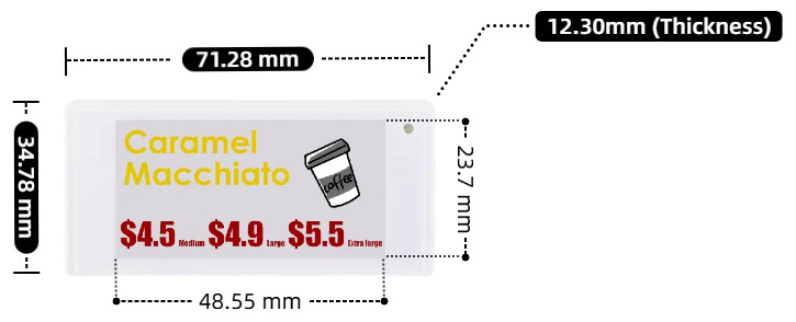 2.13 inch digital price tag