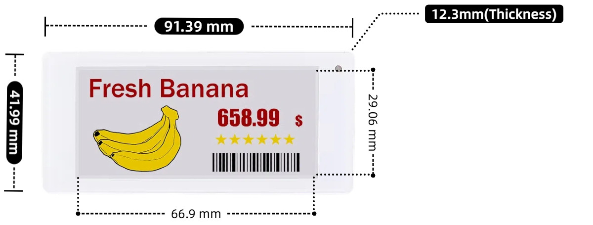 2.9 inch digital price tag