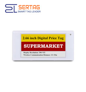 2.4G Etiqueta de precio digital de tinta electrónica de 4 colores y 2,66 pulgadas