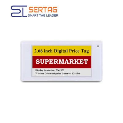 2.4G Etiqueta de precio digital de tinta electrónica de 4 colores y 2,66 pulgadas