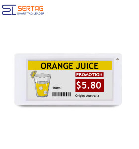 2.4G Sistema de etiquetas de precios electrónicas de 3,5 pulgadas y 4 colores en solución minorista