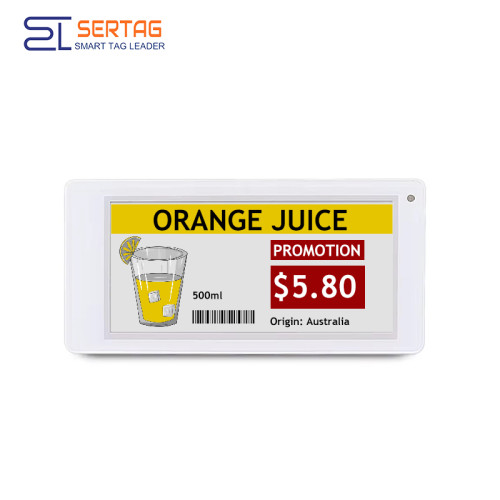 2.4G 3.5 inch 4-Color E ink Label eRetail3.2 Electronic Price Tag System in Retail Solution