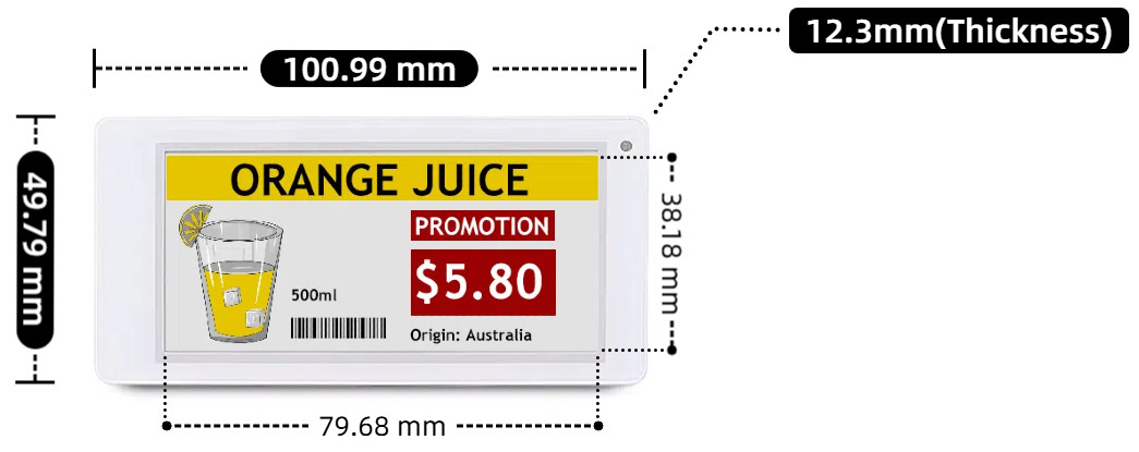 3.5 inch digital price tag