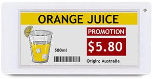 3.5 inch 4 colors electronic shelf label