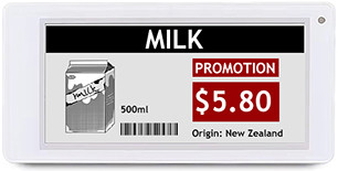 3.5 inch tri-colors electronic shelf label