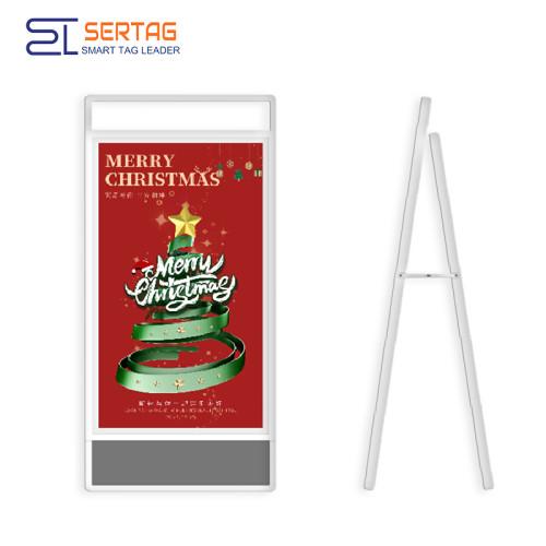 31.5 inch E-paper Digital Signage Standee Color Wireless Indoor Electronic Paper Signage Solution