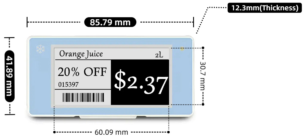 low temperature electronic price tag