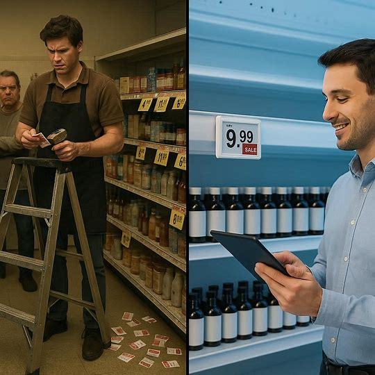 electronic shelf labels VS paper price tags