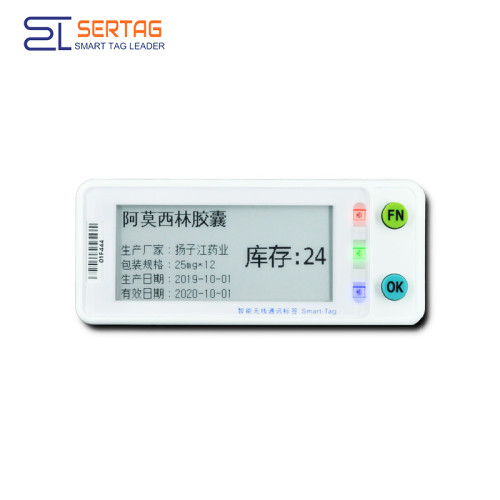 2.9 inch Digital Price Tag E-ink Electronic Shelf Label With Buttons for Warehousing