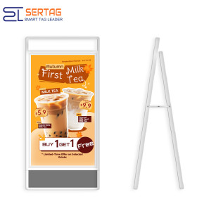 31.5 inch E-paper Digital Signage Standee Color Wireless Indoor Electronic Paper Signage Solution