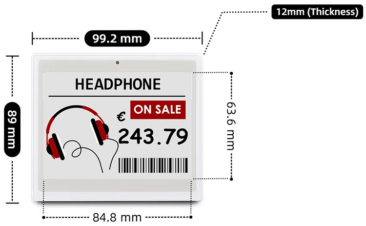 4.2 inch electronic shelf label