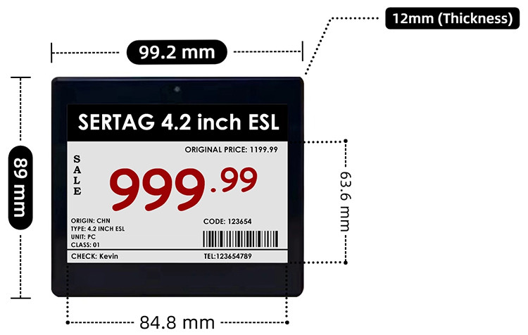 retail eink display tags