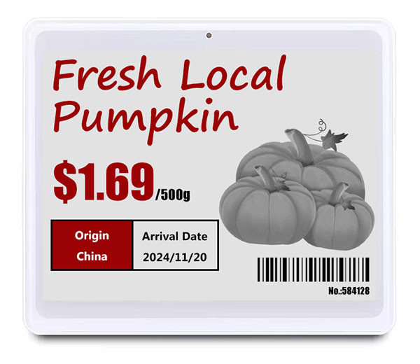 5.8 inch retail digital smart labels