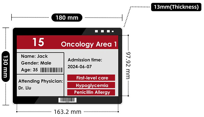 7.5 inch electronic price tags for supermarket