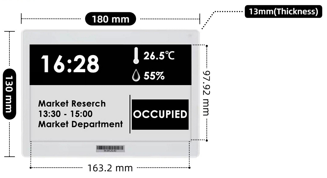 7.5 inch e ink display label