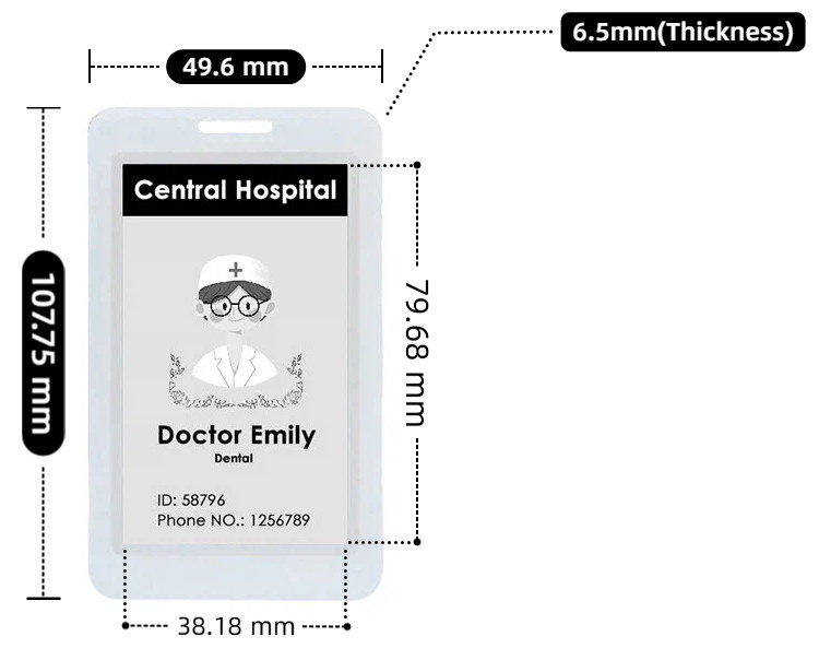 3.5 inch eink name badge
